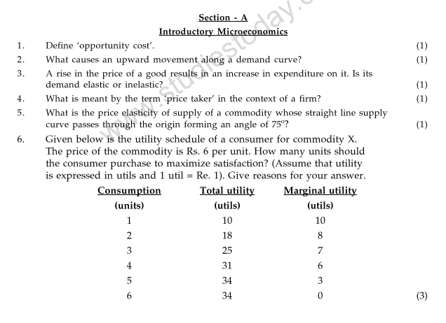 CBSE Class 12 Economics Sample Paper 2010 Solved Set B